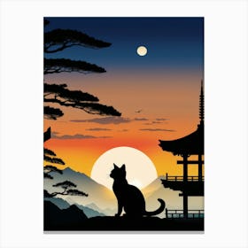 Japan Cat Art 9 Canvas Print