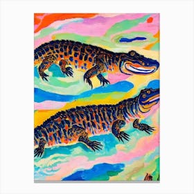 Saltwater Crocodile Matisse Inspired Canvas Print