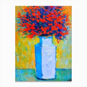 Red Bouquet Matisse Inspired Flower Canvas Print