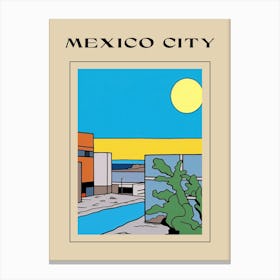 Minimal Design Style Of Mexico City, Mexico 3 Poster Canvas Print