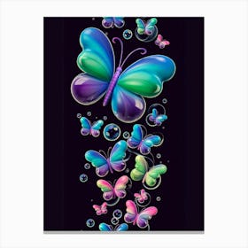 Butterflies And Bubbles Canvas Print