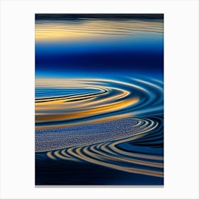 Water Ripples Lake Waterscape Crayon 1 Canvas Print