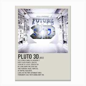 Pluto 3d 2012 Poster 2 Canvas Print