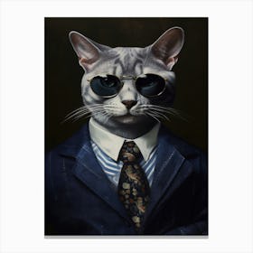 Gangster Cat Egyptian Mau 3 Canvas Print