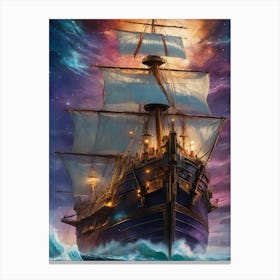 Sailing Ship In The Ocean Canvas Print