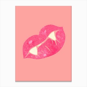 Pink Lips 1 Canvas Print