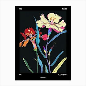 No Rain No Flowers Poster Carnation Dianthus 2 Canvas Print
