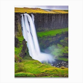 Thorufoss, Iceland Majestic, Beautiful & Classic (1) Canvas Print