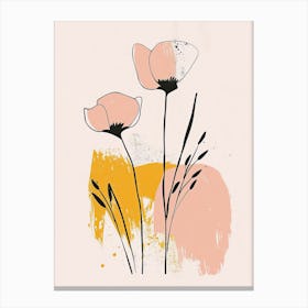 Detroit Flower Market Boho Minimalist Style 1 Canvas Print