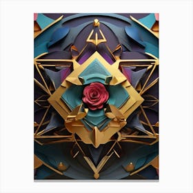 Sacred Crystal Rose Canvas Print