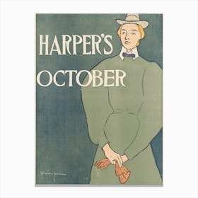 Harper's October, Edward Penfield 2 Canvas Print