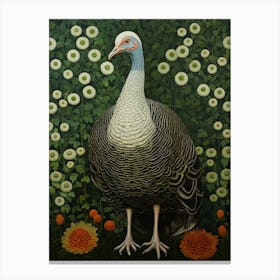 Ohara Koson Inspired Bird Painting Turkey 1 Canvas Print