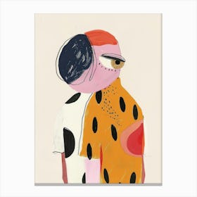 Polka Dot Girl 4 Canvas Print