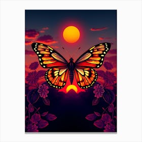 Butterfly At Sunset 1 Canvas Print