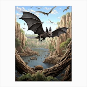 European Free Tailed Bat Illustration 1 Canvas Print