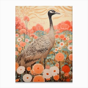 Emu 2 Detailed Bird Painting Canvas Print
