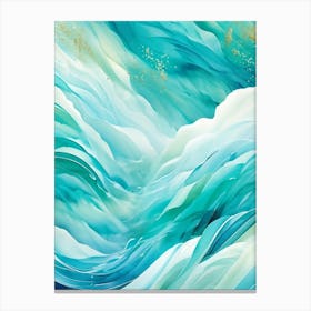 Abstract Rendition Of A Summer Day On A Tropical Glacier Brushed By The Wind With Maritime Patterns (7) Canvas Print