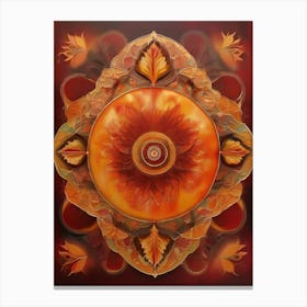 Distinctive boho art.Golden Harvest Mandala.2 Canvas Print