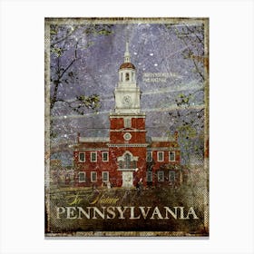 Vintage Travel Poster ― See Historic Pennsylvania Canvas Print