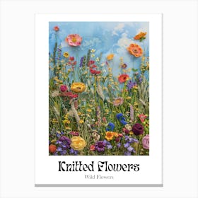 Knitted Flowers Wild Flowers 1 Canvas Print