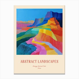 Colourful Abstract Zhangye National Park China 2 Poster Canvas Print