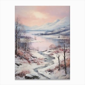 Dreamy Winter Painting Loch Lomond And The Trossach National Park Scotland 2 Canvas Print