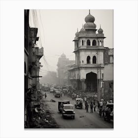 Lahore, Pakistan, Black And White Old Photo 3 Canvas Print