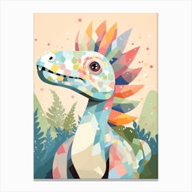 Colourful Dinosaur Lambeosaurus 2 Canvas Print