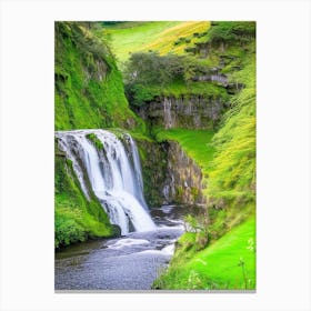 Fairy Glen Waterfall, United Kingdom Majestic, Beautiful & Classic (3) Canvas Print