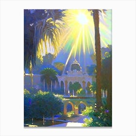 Balboa Park, 1, Usa Classic Monet Style Painting Canvas Print