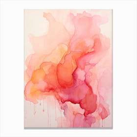 Pink And Orange Flow Asbtract Painting 2 Canvas Print