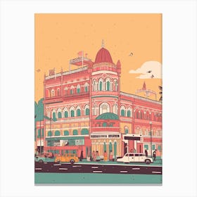 Chennai India Travel Illustration 1 Canvas Print
