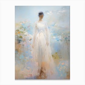 'A Woman In White' Canvas Print