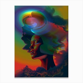 Psychedelic artwork print, "Cool Survival" Canvas Print