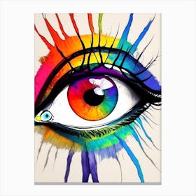 Psychedelic Eye, Symbol, Third Eye Rothko Neutral Canvas Print