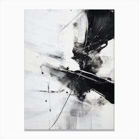 Timeless Reverie Abstract Black And White 10 Canvas Print