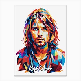 Kurt Cobain Nirvana 02 Portrait Music Icon Style WPAP Pop Art Canvas Print