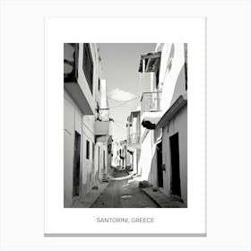 Poster Of Tangier, Morocco, Photography In Black And White 4 Canvas Print