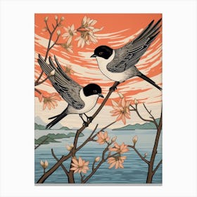 Art Nouveau Birds Poster Common Tern 2 Canvas Print