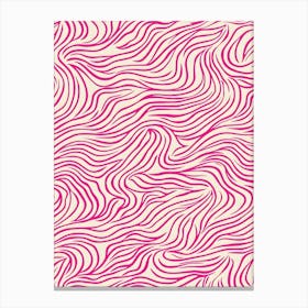 Pink Zebra Stripes 1 Canvas Print