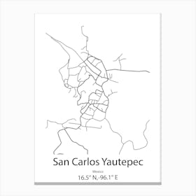 San Carlos Park,United States Minimalist Map Lienzo