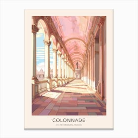 Colonnade St Petersburg Russia Travel Poster Canvas Print