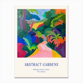 Colourful Gardens Wellington Botanic Garden New Zealand 2 Blue Poster Canvas Print
