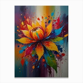 Lotus Flower Painting Canvas Print