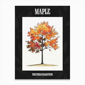 Maple Tree Pixel Illustration 4 Poster Canvas Print