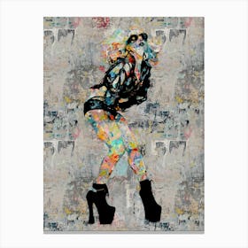 Lady Gaga Abstract Canvas Print