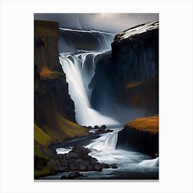 Thorufoss, Iceland Nat Viga Style (3) Canvas Print