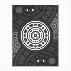 Abstract Geometric Glyph Array in White and Gray n.0068 Canvas Print
