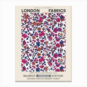 Poster Inspiring Floral London Fabrics Floral Pattern 1 Canvas Print