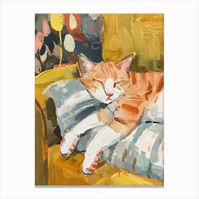 Cat In The Living Room 3 Canvas Print